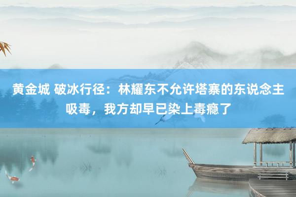 黄金城 破冰行径：林耀东不允许塔寨的东说念主吸毒，我方却早已染上毒瘾了